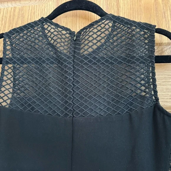 NWT Bardot Black Mesh and Crochet Detail Jumpsuit